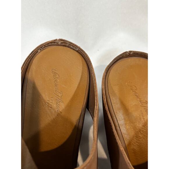 Universal Thread Women’s Sz 8 Aiden Huarache chunky Heeled Mules clogs sandals - Picture 4 of 9